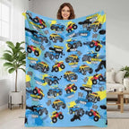 Soft Funny Throw Blanket M-Monster Jam Flannel Blanket - Soft and comfortable, with fashionable print design, suitable for daily use and gift giving (birthdays, Christmas, Thanksgiving) B-4 - View 22