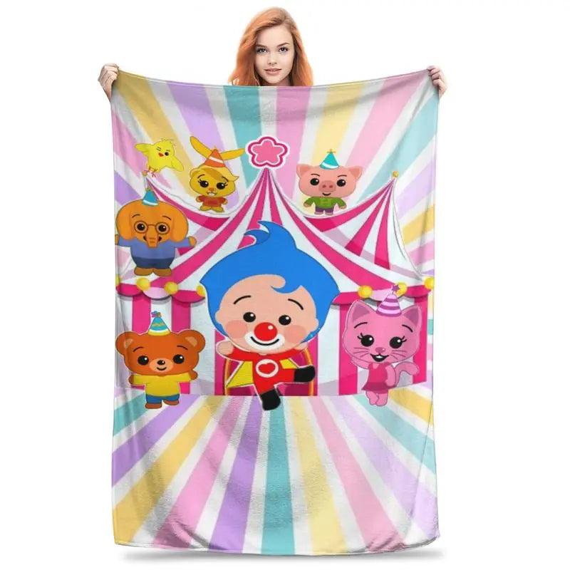 Plim Plim Blanket Cozy cartoon blanket with Plim Plim enjoying a fun circus ride, flannel material makes it perfect for chilling Children's Blankets - View 14