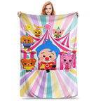 Plim Plim Blanket Cozy cartoon blanket with Plim Plim enjoying a fun circus ride, flannel material makes it perfect for chilling Children's Blankets - View 14