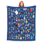 [SummerVibes] DISNEY CLASSIC Characters Blanket, Super Soft Print Throw Blanket for Kids/Adults, Cute Cartoon Movie Characters, Cozy Bed Sofa Blanket - View 11