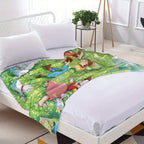 PAUSEBOLL [Summer Vibes] Plush Flannel Anime Blanket - Cozy Throw with Playful Look, Home Decor Piece, Blankets for Sofa, Suitable for Bed & Office Use, Ideal Gift - View 2