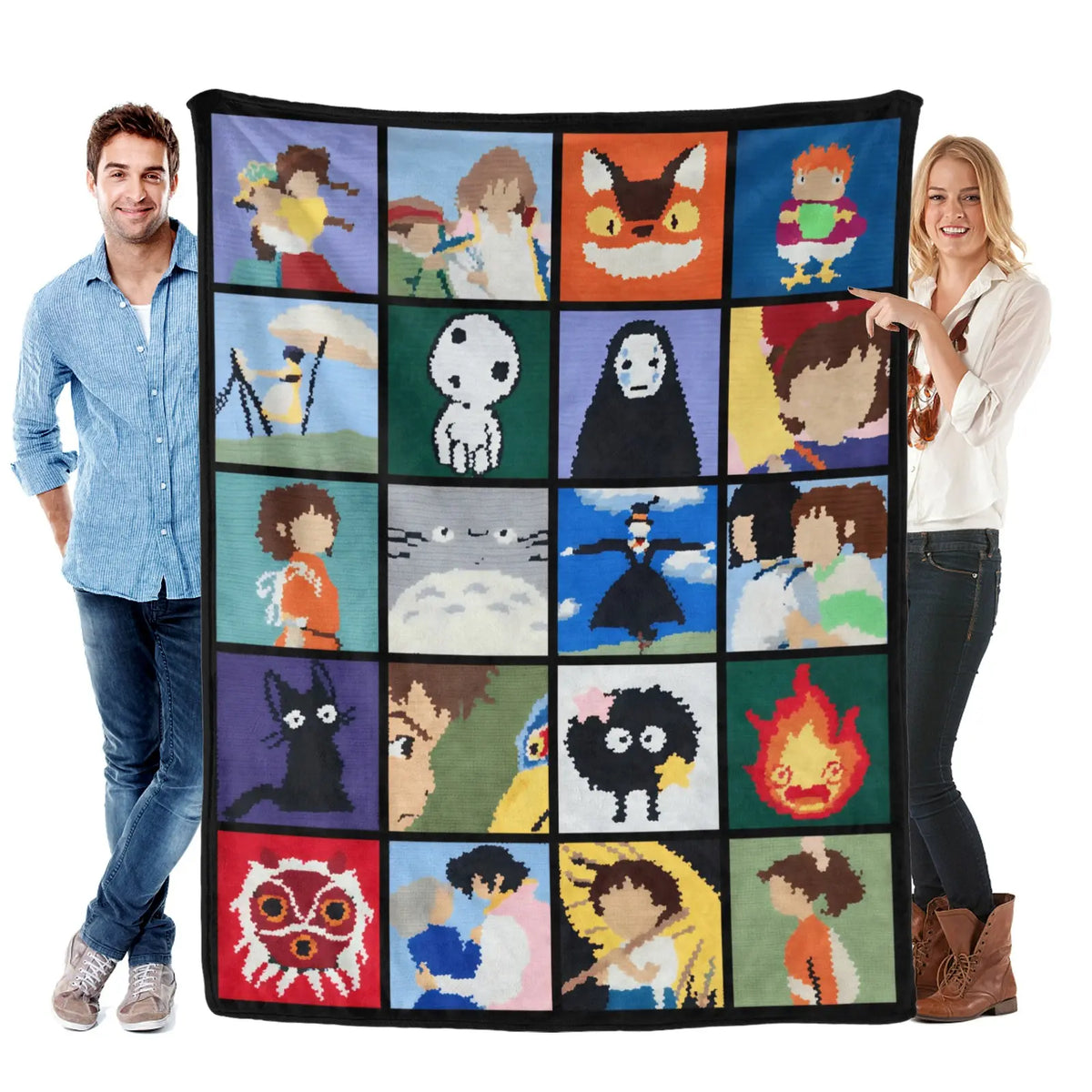 Studio Ghibli Anime Blanket Soft Funny Throw Blanket Cozy Lightweight Plush Portable Cover Blanket For Sofa,Warm Gift For Birthday,Christmas,Multiple Blanket - View 1