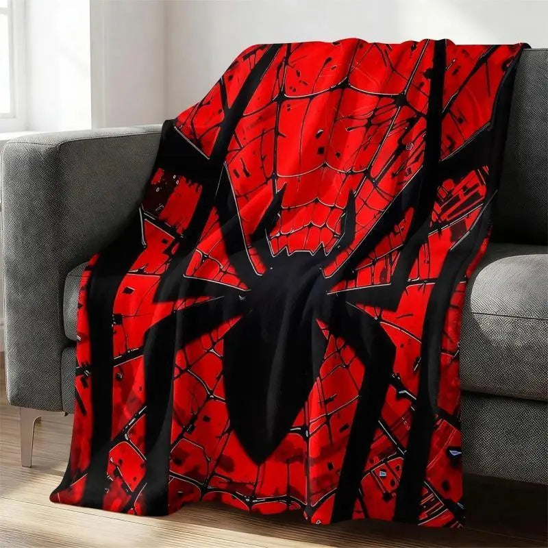 Spider Web Pattern Flannel Blanket Soft Skin Friendly Warm Cozy Throw Blanket Gothic Halloween Style Lightweight Bedding Blanket for Bed Sofa Couch Bedroom Living Room Nap Home Decor Birthday Gift - View 10