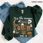 Tis The Season Halloween Sweatshirt, Cute Fall Graphic Tee, Pumpkin Witch Shirt, Trendy Halloween Gift Top, Unisex Womenswear - View 5