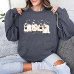Ghost Cows Halloween Crewneck - Sweatshirt - Hoodie, Gildan Sweatshirt, Full Color, For Men, For Women, Casual, Classic Fashion, Full Sizes, Tee Print Womenswear Tops - View 5