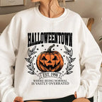Halloweentown University Shirt - Sweatshirt - Hoodie, Halloween Town Est 1998 Sweatshirt, Fall Sweatshirt, Vintage Pumpkin Shirt, Women Halloween Sweatshirt, Spooky Season, Halloween Gift, Full Color, For Men, For Women, Casual, Classic Fashion, Tee Print