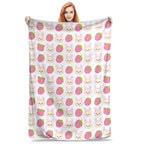 Kawaii Rilakkuma Knitted Flannel Throw Blanket - Figure Print Bed Accessories, Cutecore Stuff, Cozy Girly Room Stuff, Teen Room Decor, Soft Warm Summer AC Use, Home Goods Gift for Girls - View 20