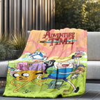 Adventure Time Cartoon Characters Flannel Blanket Large Size Ultra Soft Warm Lightweight Cozy Throw Blanket Perfect For Bed Sofa Living Room Office Camping Travel Gift Birthday Christmas For Fans Boys Teens Her - View 9