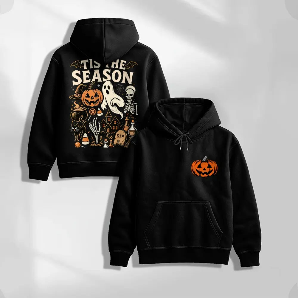 Halloween Spooky Season Graphic Hoodie Pullover Sweatshirt