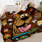 Flash Sale! Scooby-Doo Character-Inspired Flannel Throw Blanket - Soft Warm Material, Bold Spooky Mysterious Robots Ghosts Snacks Prints, Flash Sale Home Items, Room Decor, House Decor, Ideal for Fans - View 7