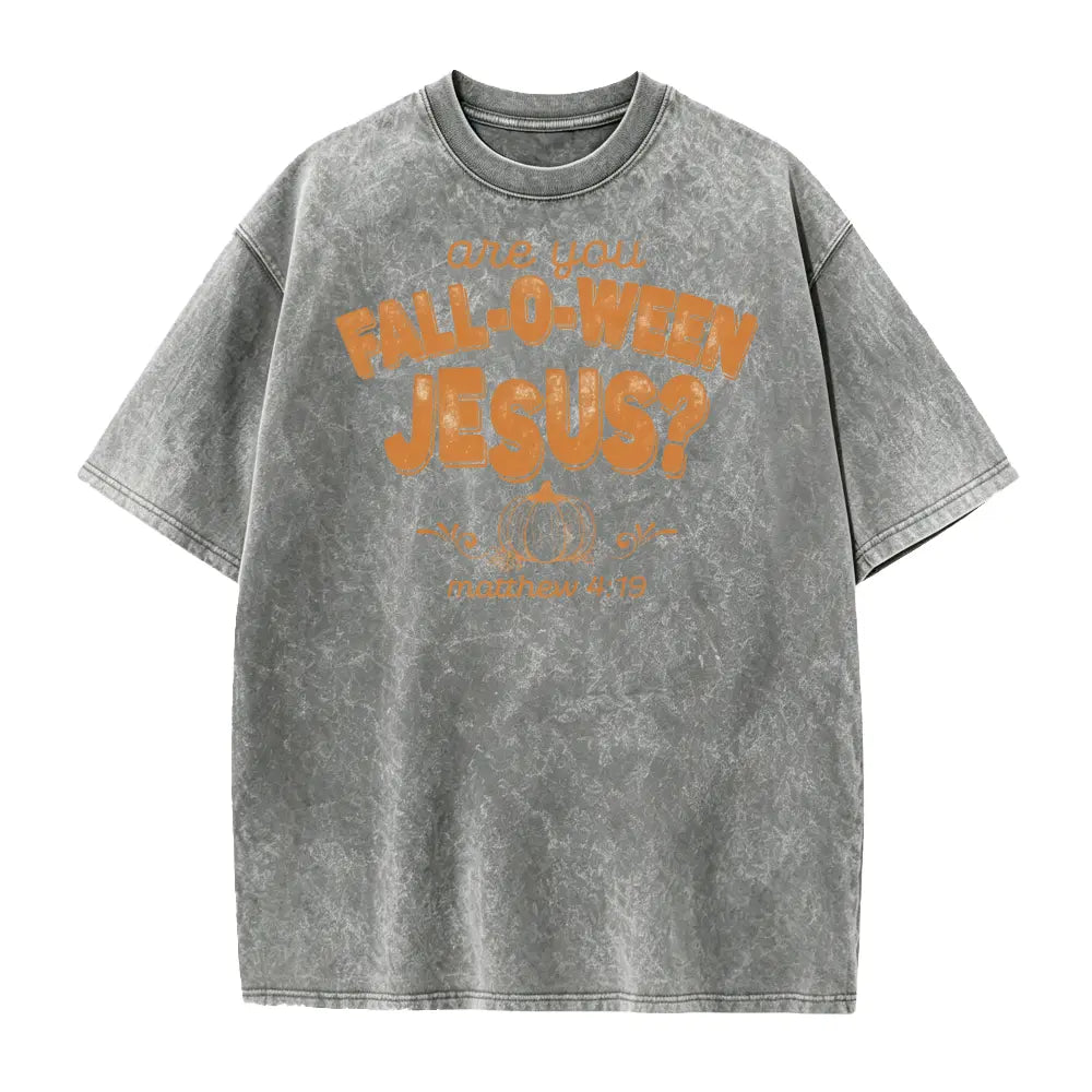 Retro Fall Religious Sweatshirt, Are You Fall-O-Ween Jesus, Womens Christian Shirt, Follow Jesus Shirt, Bible Matthew Shirt, Cute Thankful Shirt, Bible Verse Sweater, Cotton Round Neck Tee, Full Sizes, Full Colors, Womenswear