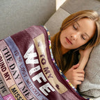 [SummerVibes] Blanket Gifts for Wife Romantic Anniversary Birthday Gifts for Wife Her I Love You Presents for Wife from Husband to My Wife Warm Gifts for Christmas Valentine's Mother's Day - View 3
