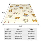 Rilakkuma Cartoon Flannel Blanket Warm Throw Blanket for Home Decor Airplane Travel Novelty Bedspread Sofa Bed Cover - View 5