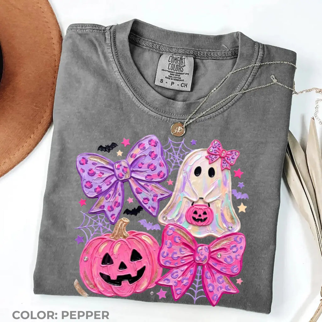 Comfort Colors Preppy Ghost Coquette Shirt Cotton Tee