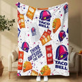 Taco Bell Themed Ultra-Soft Heavyweight Flannel Blanket, Queen Size, Multi-Use Throw for Sofa, Bed & Travel, Quality Home Decoration & Holiday Gift Idea summerwins - View 10