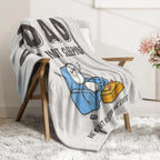 【Father's Day】Funny Birthday Gift for Dad Husband, Dad Is Not Sleeping Flannel Blanket, Fathers Day Dads Gifts From Daughter Son, Super Soft Throws Blanket for Couch and Napping - View 3