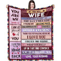 [SummerVibes] Blanket Gifts for Wife Romantic Anniversary Birthday Gifts for Wife Her I Love You Presents for Wife from Husband to My Wife Warm Gifts for Christmas Valentine's Mother's Day - View 8
