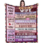 [SummerVibes] Blanket Gifts for Wife Romantic Anniversary Birthday Gifts for Wife Her I Love You Presents for Wife from Husband to My Wife Warm Gifts for Christmas Valentine's Mother's Day - View 8