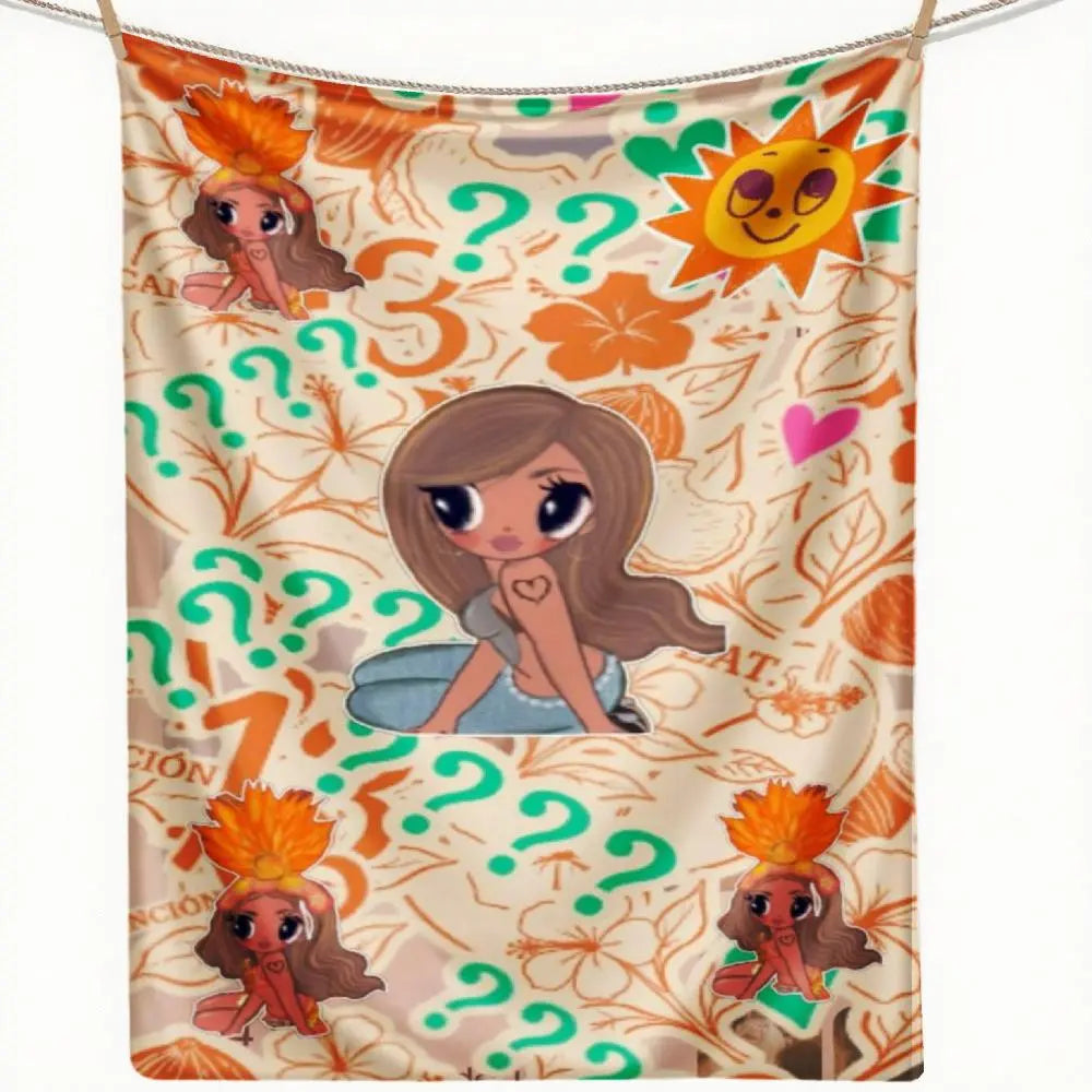 Soft Flannel Warmth & Relax Throw Blanket with Mañana Será Bonito Graffiti Art, Cartoon Pattern, Machine Washable - Ideal for Home Bedroom, Outdoor Camping, Warmth Throws, Relax Throws - View 10