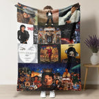 Michael Jackson King Of Pop Vintage Flannel Throw Blanket - Ultra Soft, Cozy Warm - for Bedroom, Couch, Travel - Perfect Gift for Pop Fans, Gifts for Him - Aesthetic Room Decor - View 1