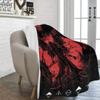 Metal Music Dark Aesthetic Pattern Flannel Blanket, Soft Warm Throw Blanket, Air-conditioned Sofa Bedroom Dorm Couch Office Car Travel Home Blanket, Warm Nap Blanket for Men Women Adults Boys Girls, Birthday Mother's Day Fans Gifts - View 3