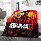 Red Dead Redemption John Marston Flannel Blanket - Premium Flannel Material Game Series Cowboy Characters Throw for Home Bedspread Decoration Mother's Day Valentine's Day Birthday Christmas Gift - View 26