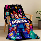 Roblox Flannel Throw Blanket - Soft, Skin-Friendly, Breathable, Warm Block Design, Contemporary Look, Flannel Throw Blankets, Bedroom Accessories, Teen Boy Gifts, Men's Room Decor summerwins, - View 2