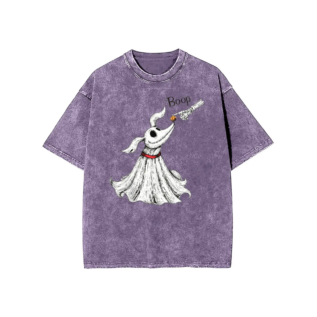 Zero Dog Boop Skeleton Hand Funny T-Shirt, Halloween Trip Tee, Nightmare Before Christmas Matching Shirt - View 12