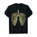 Men's Cotton Graphic Tee - Fun Weed Lung Print