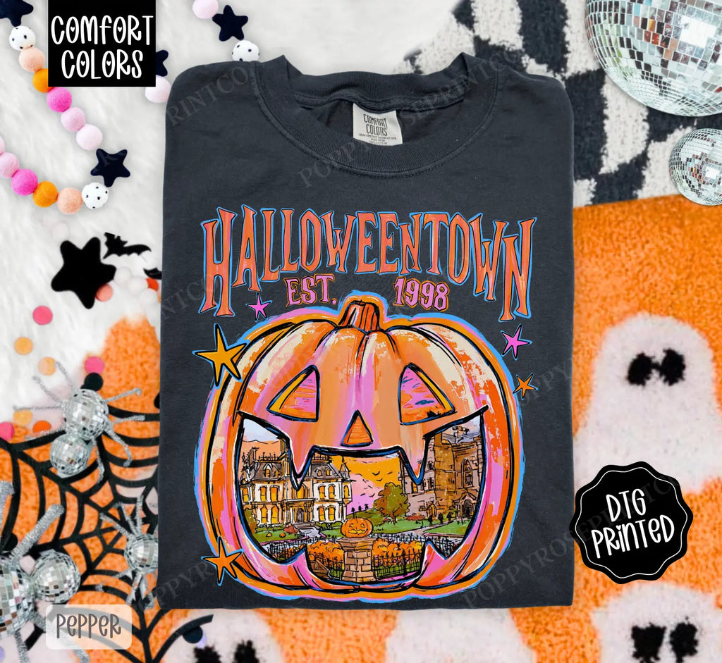 Halloweentown Comfort Colors Shirt, Trendy Women's Fall Tshirt, A Gift for Her - View 1