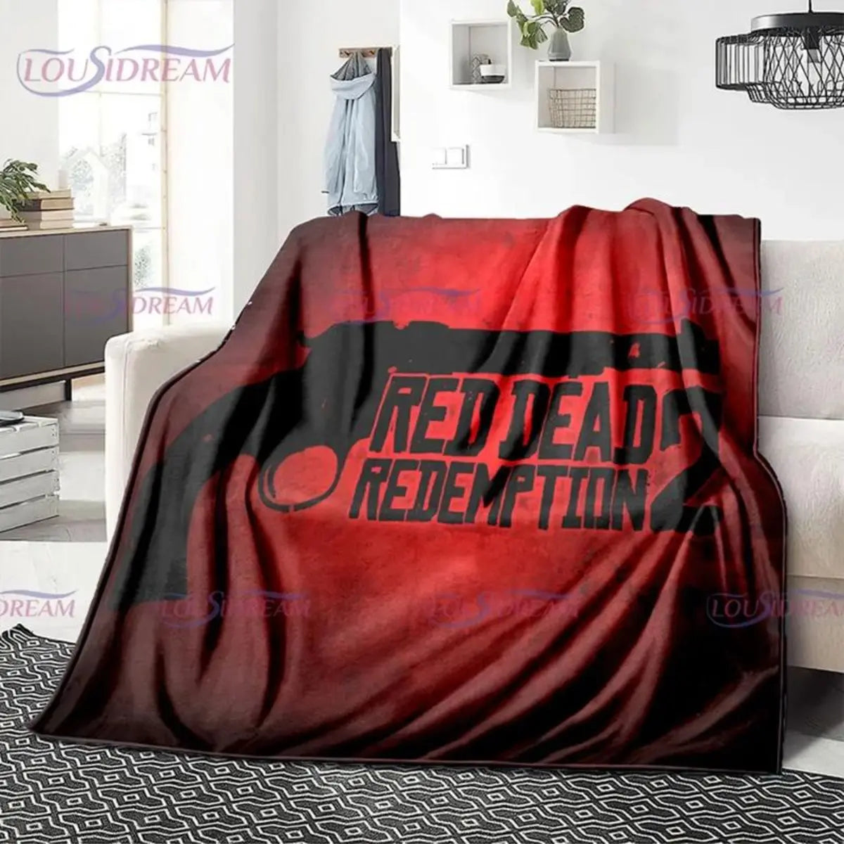 Red Dead Redemption John Marston Flannel Blanket - Premium Flannel Material Game Series Cowboy Characters Throw for Home Bedspread Decoration Mother's Day Valentine's Day Birthday Christmas Gift - View 27