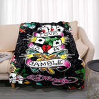 3dED- HARDY Tattoo Tiger Skull Blanket Living Room Bedroom Sofa Soft and Comfortable Warm Blanket Office Leisure Blanket - View 14