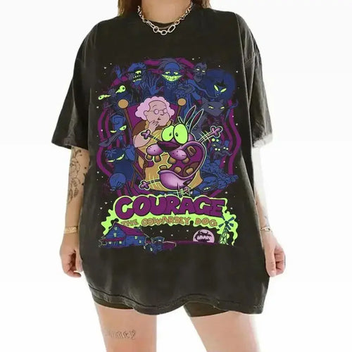 Courage the Cowardly Dog Vintage 90s T-Shirt Retro Unisex