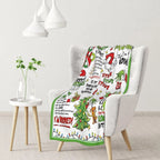 Funny Merry Christmas Flannel Throw Blanket, Funny Xmas Tree Birthday Gifts for Kids Men Women, Winter Holiday Soft Blankets for Bedding Sofa Home Decor Gift Idea - View 6