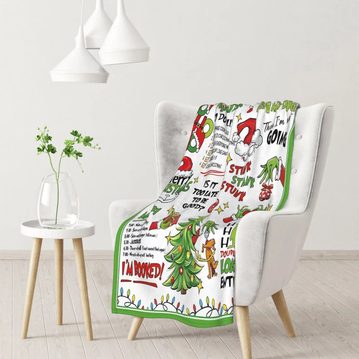 Funny Merry Christmas Flannel Throw Blanket, Funny Xmas Tree Birthday Gifts for Kids Men Women, Winter Holiday Soft Blankets for Bedding Sofa Home Decor Gift Idea - View 6