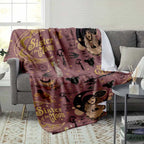 Sister of the Moon Flannel Fleece Throw Blanket Stevie Nicks Inspired Back To The Gypsy Lyrics HD Print Witchy Boho 70s Rock Music Fan Gift Sofa Decor - View 3