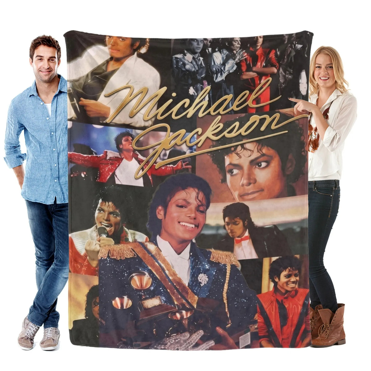 Michael Jackson Music Legend Fleece Throw Blanket - Fleece Fabric, Wrinkle-Resistant, Flannel Weave, Iconic Collage, HD Print, Durable, Breathable, Lightweight, Multi-Size (60in Option), All Seasons, for Adults’ Bed & Couch, Home & Travel - View 8