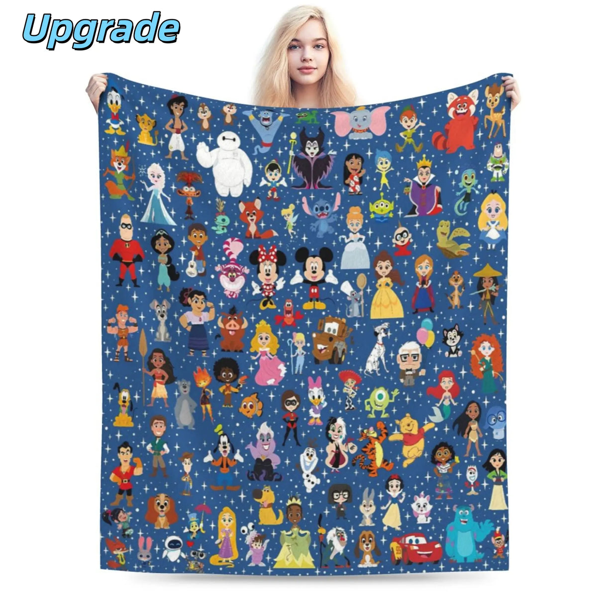 [SummerVibes] DISNEY CLASSIC Characters Blanket, Super Soft Print Throw Blanket for Kids/Adults, Cute Cartoon Movie Characters, Cozy Bed Sofa Blanket - View 1
