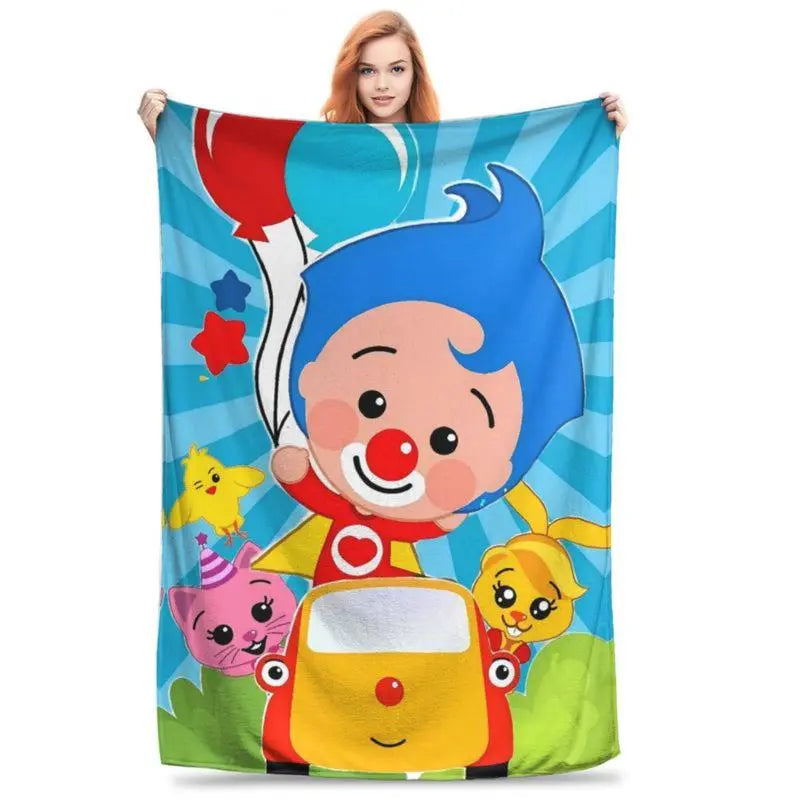 Plim Plim Blanket Cozy cartoon blanket with Plim Plim enjoying a fun circus ride, flannel material makes it perfect for chilling Children's Blankets - View 13