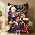 Michael Jackson MJ Music Legend Throw Blanket, Pop Singer Collage Graphic Soft Cozy Plush Bed Blanket, Lightweight Warm Blankets for Bedroom Decor, Couch Sofa Living Room, Birthday Gifts for Music Fans - View 1