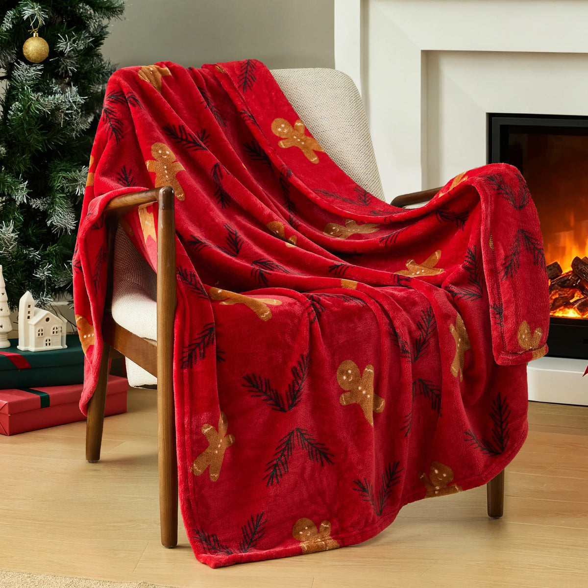 CGK | Holiday Plush Blanket - Ultra-Soft Festive Throw, Cozy Lightweight Christmas Bedding & Couch Blanket with Holiday Prints - View 6