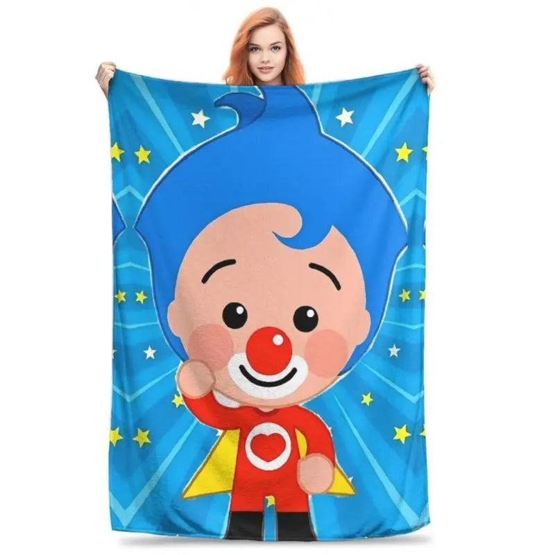 Plim Plim Blanket Cozy cartoon blanket with Plim Plim enjoying a fun circus ride, flannel material makes it perfect for chilling Children's Blankets - View 9
