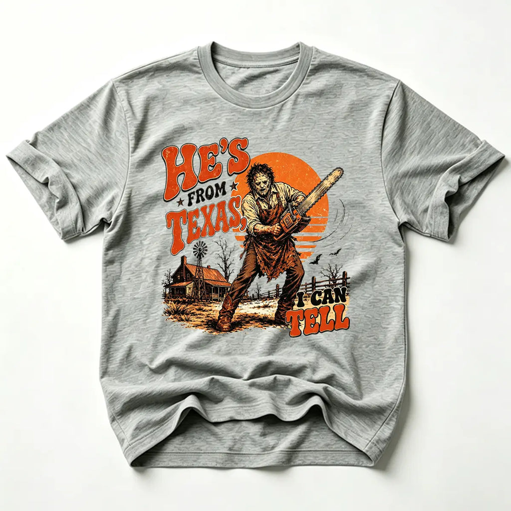 Texas Movie Graphic T-Shirt - Halloween Regular Fit Tee, Spooky Season Fan Top - View 10