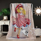[Memorial Day Deals] Multi-Size Anime Candy Digital Print Glam Soft Cozy Blanket - All-Season Wrap for Sofa, Office - Christmas Gift for Friends, Anime Room Decor & House Decor - View 1