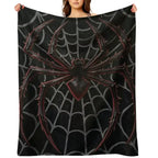 Spider Web Pattern Flannel Blanket Soft Skin Friendly Warm Cozy Throw Blanket Gothic Halloween Style Lightweight Bedding Blanket for Bed Sofa Couch Bedroom Living Room Nap Home Decor Birthday Gift - View 8
