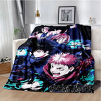 Cartoon Anime Jujutsu Kaisen Throws Blanket Super Soft Featuring Yuji,Megumi,obara and Satoru Gojo Blanket for Travel Beding Bed - View 26