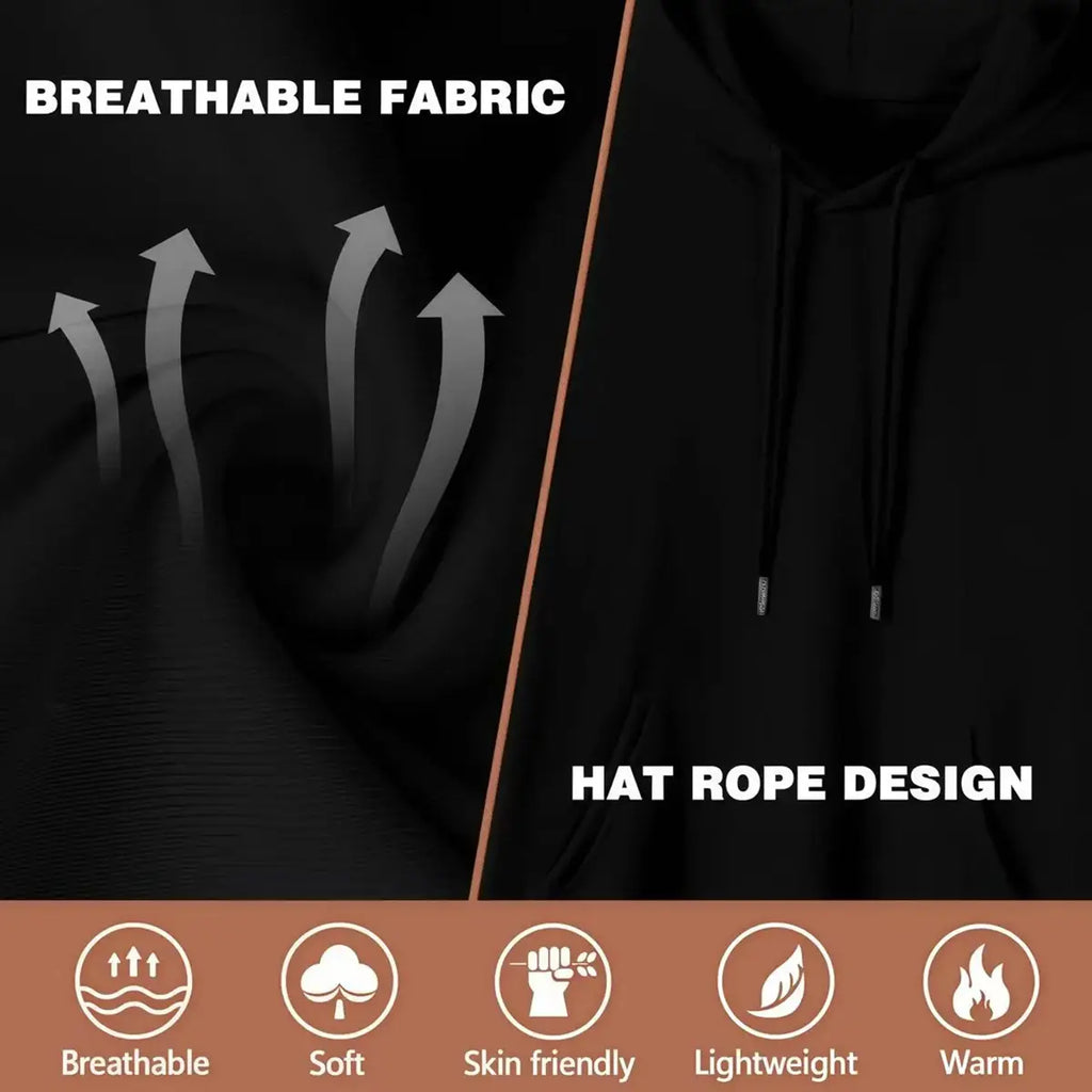 Men's Baggy Pullover Hoodie - Funny Spooky Skeleton Hands & Skull Messy Bun Graphic Print Classic Top, Soft Cotton Casual Alternative Ghost Style, for Party, Check Size Chart, Cute, Hand Wash, Do Not Bleach,sohochic