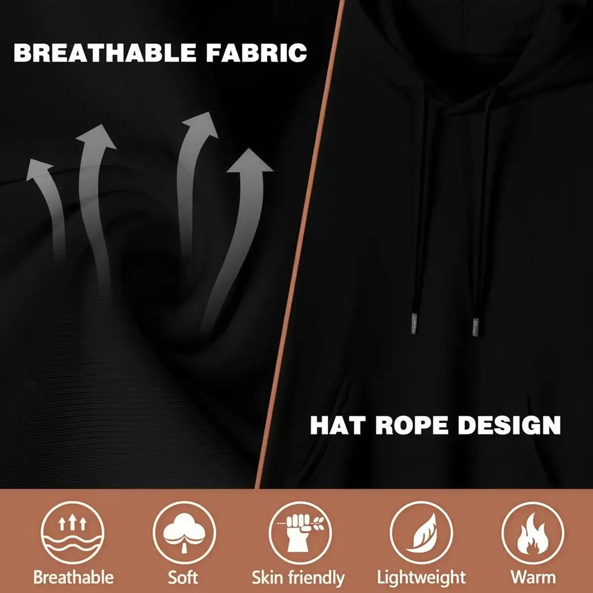 Men's Baggy Pullover Hoodie - Funny Spooky Skeleton Hands & Skull Messy Bun Graphic Print Classic Top, Soft Cotton Casual Alternative Ghost Style, for Party, Check Size Chart, Cute, Hand Wash, Do Not Bleach,sohochic