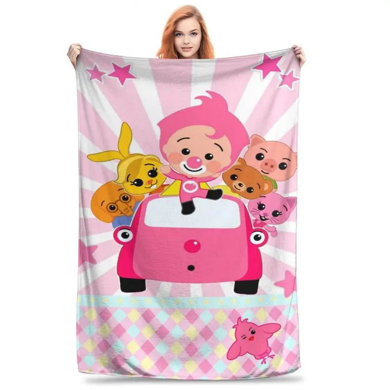 Plim Plim Blanket Cozy cartoon blanket with Plim Plim enjoying a fun circus ride, flannel material makes it perfect for chilling Children's Blankets - View 24
