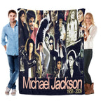 Michael Jackson King Of Pop Vintage Flannel Throw Blanket - Ultra Soft, Cozy Warm - for Bedroom, Couch, Travel - Perfect Gift for Pop Fans, Gifts for Him - Aesthetic Room Decor - View 10